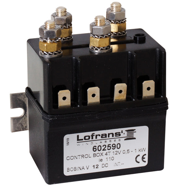 Lofrans Relæboks 12V 500-700W, 4 terminaler (motor 2-4 pol)