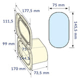 Nuova rade Cockpit blandingsbatteri m/bruser 3m slange hvid