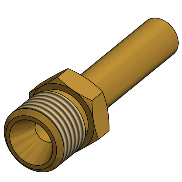 Gas Ø8mm rørstuds - LH1/4" gevind blister