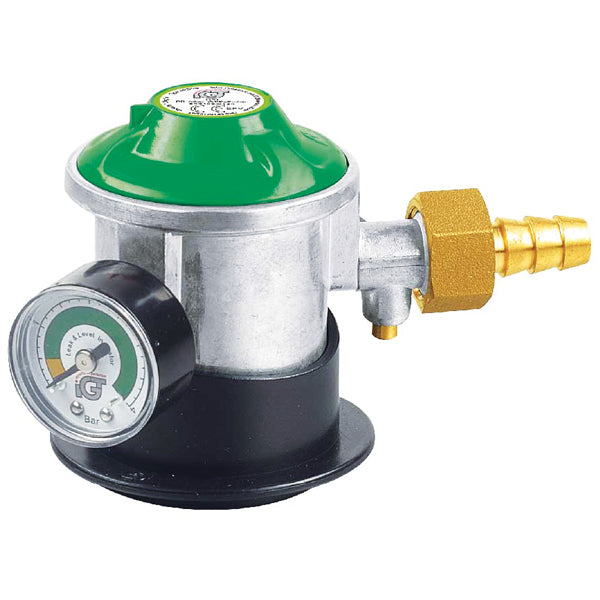 Gas regulator Jumpo click on med manometer & slangestuds Ø10