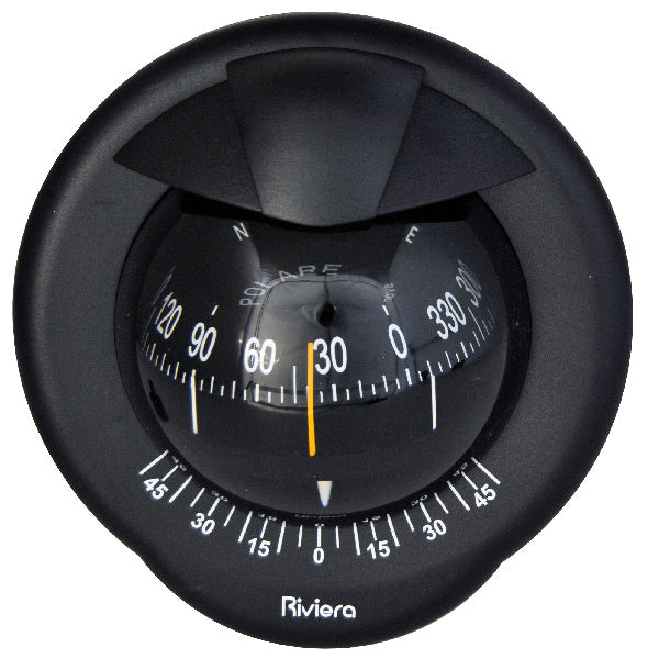 Riviera kompas POLARE BP1 - 80mm, skotmonteret, sort