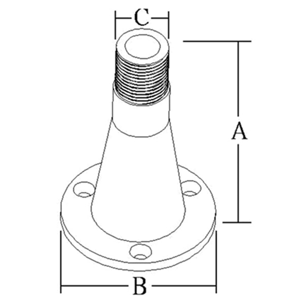 Glomex V9174 Antenneholder for dæksmontering i RF stål