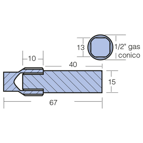 Tecnoseal Volvo motorzink komplet l40xø15 7/16"