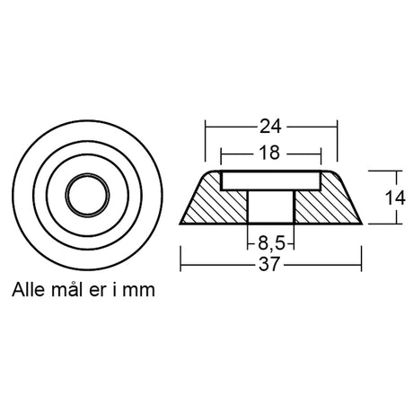 Tecnoseal Zinkanode lewmar serie 140 (589150)