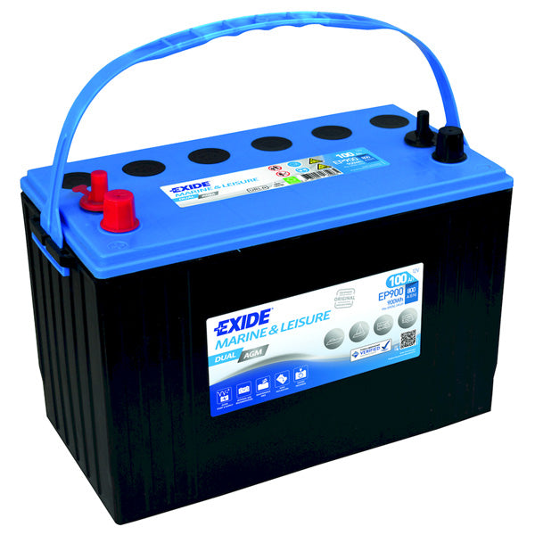 Exide Batteri dual AGM 720cca - 100Ah gevind