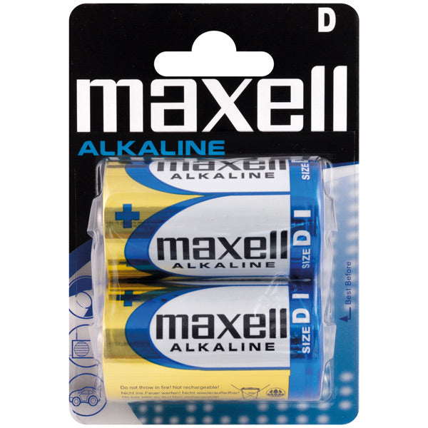 Maxell Alkaline D / LR20 batterier - 2stk