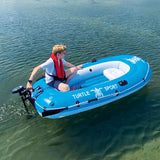 PVC båd 240 cm med EL-motor, pumpe, åre & taske
