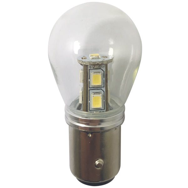 1852 LED lanterne pære BAY15D 10-36Vdc 1,6/15W 6000K - 2 pak