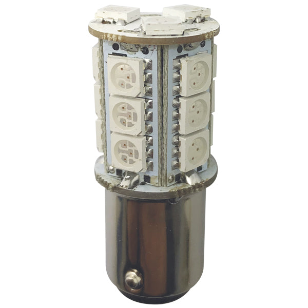 1852 LED lantern pære Bay15D,10-36V 2,4/25W rød - 2 pak