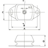 Motorophæng 90kgshore65 12mm