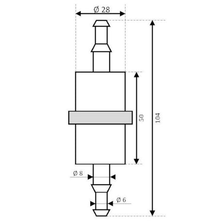 Filter diesel & benzin max 2000cc