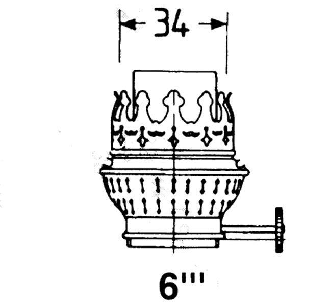 DHR Brænder messing 6"