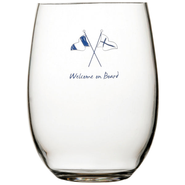 MB Welcome on board Øl glas Ø9cm H13cm 591 ml. 6stk NON SLIP